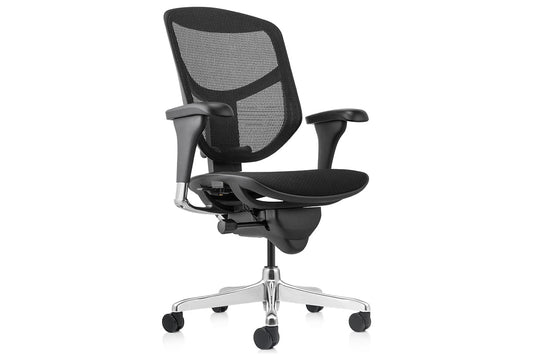 Smile and Enjoy Executive Office Chair - Medium Back with Fabric Seat Jasonl black 