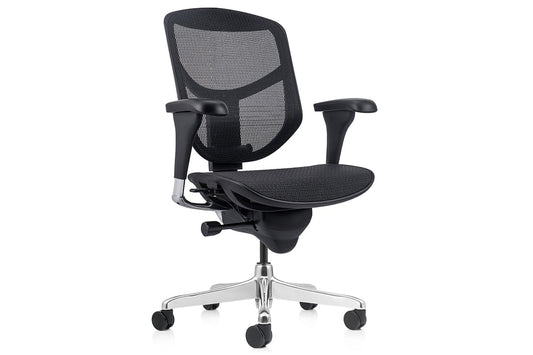 Smile and Enjoy Executive Office Chair - Medium Back with Mesh Seat Jasonl Smile and Enjoy - arms 