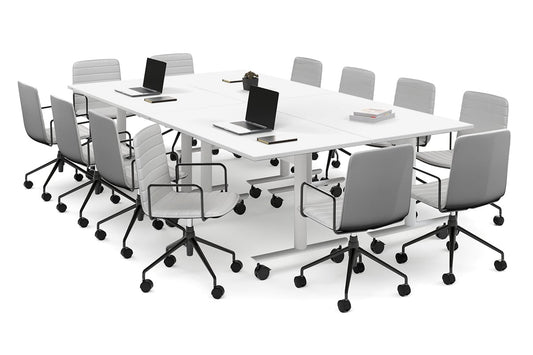 Solana Multi 4 Person Flip Top Tables [2800L x 1400W] Jasonl white leg white none