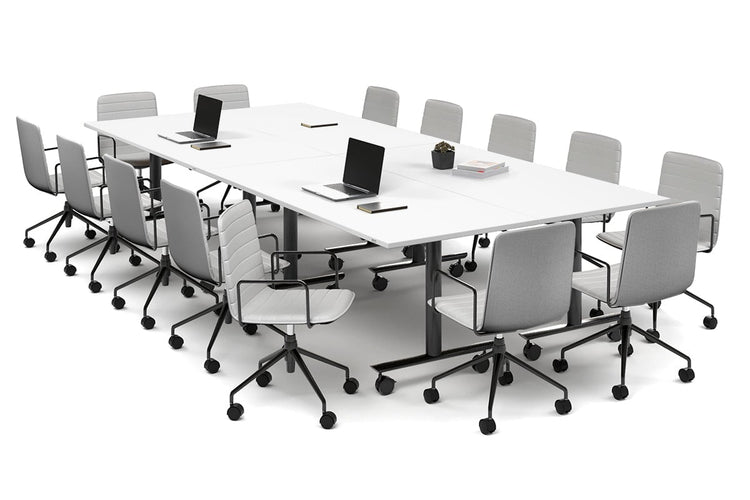 Solana Multi 4 Person Flip Top Tables [3600L x 1400W] Jasonl black leg white none