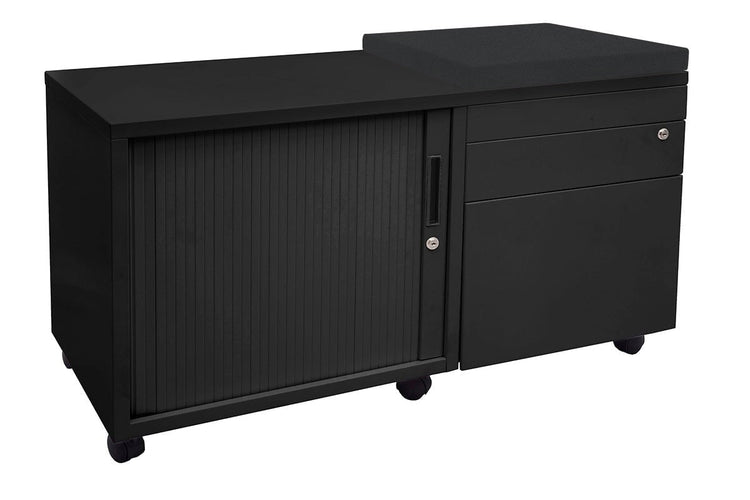 Sonic Mobile Caddy LHS with Tambour & Filing Drawers Sonic black caddy black 