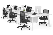  - Switch - 6 Person Workstation White Frame [1800L x 700W] - 1