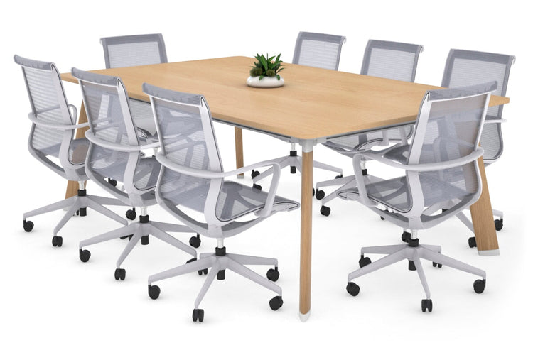 Switch Meeting Room Table - Rounded Corners [1800L x 1100W with Rounded Corners] Jasonl wood imprint leg maple 