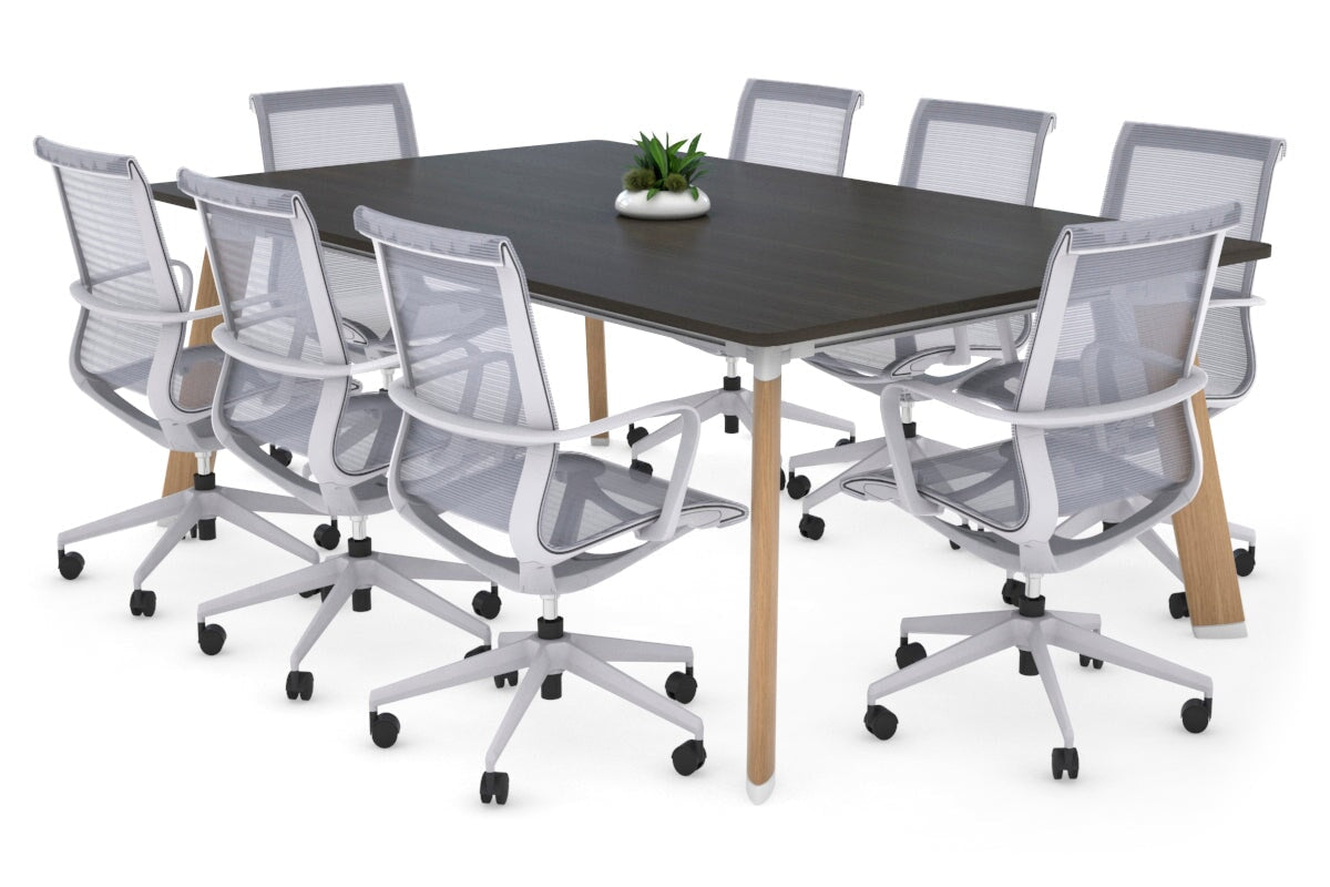 Switch Meeting Room Table - Rounded Corners [1800L x 1100W with Rounded Corners] Jasonl wood imprint leg dark oak 