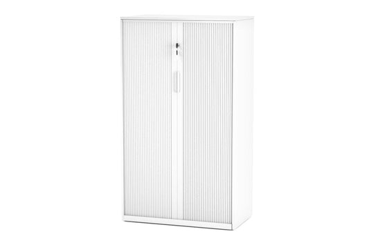 Tambour Sliding Door Storage Cabinet Metal [1325H x 900W] Jasonl white none 