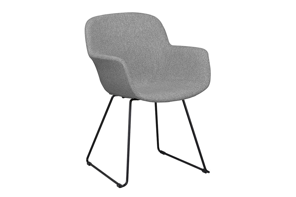 Tommy Tub Fabric Chair - Sled Base Jasonl black light grey 