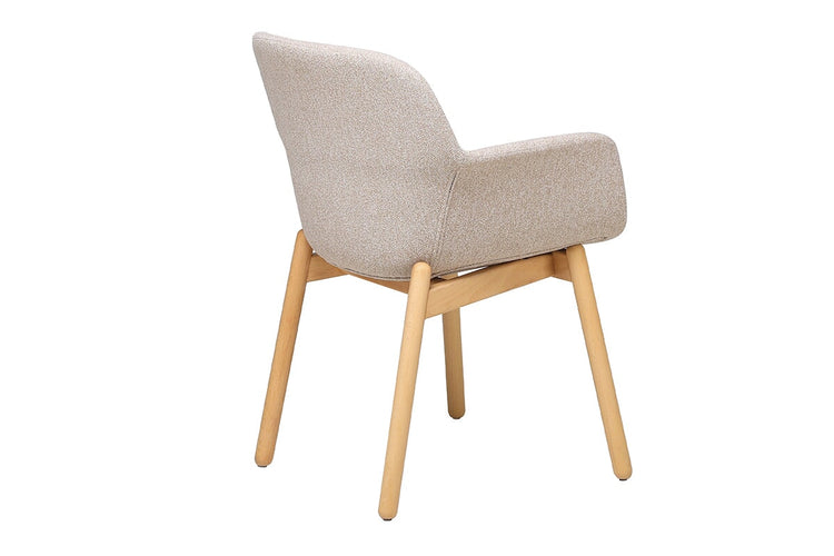 Tommy Tub Fabric Chair - Wooden Base Jasonl 