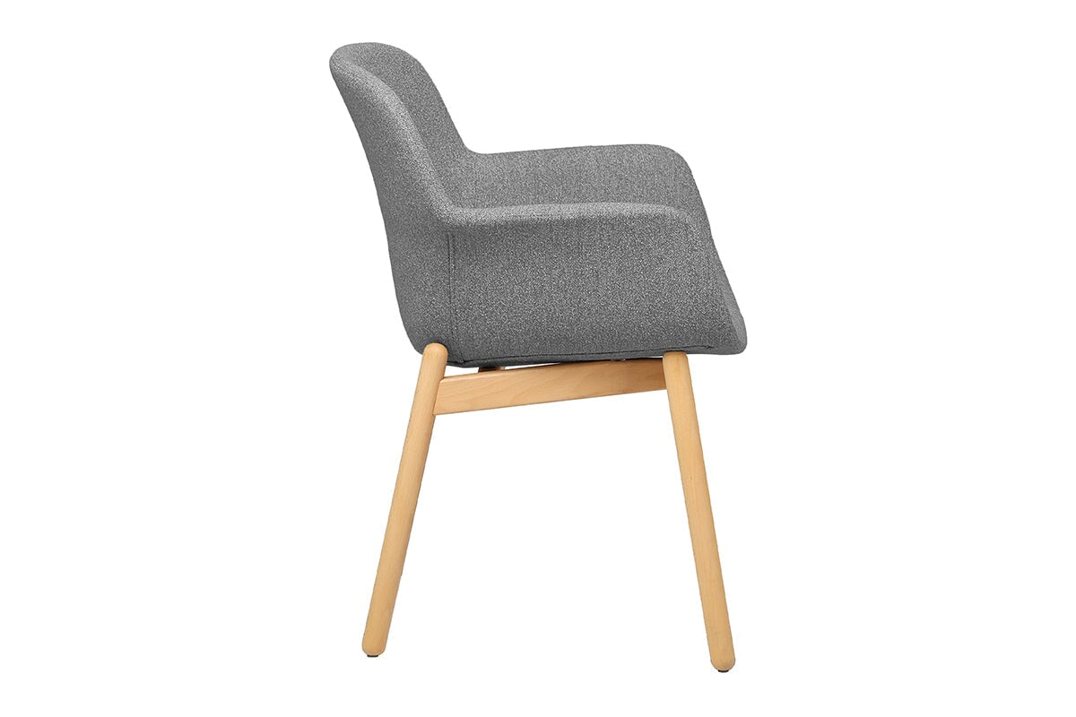 Tommy Tub Fabric Chair - Wooden Base Jasonl 