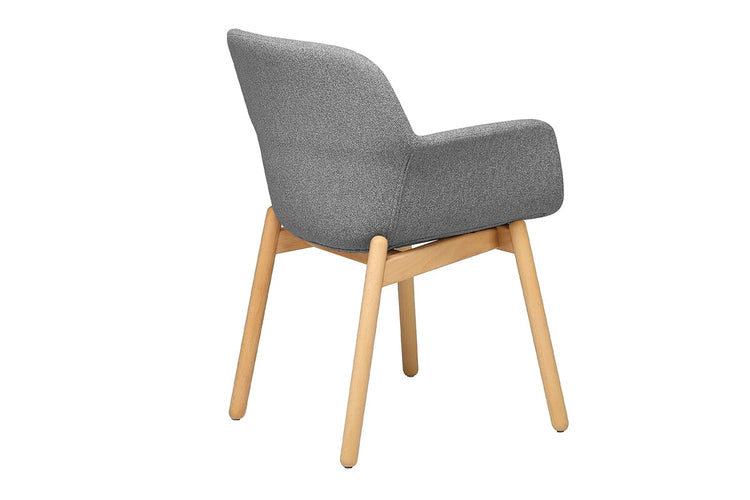 Tommy Tub Fabric Chair - Wooden Base Jasonl 