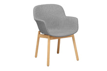  - Tommy Tub Fabric Chair   - Wooden Base - 1