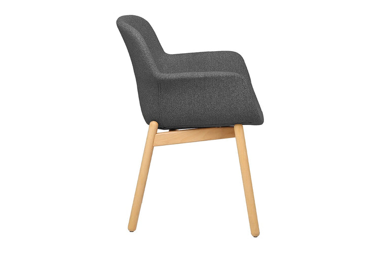 Tommy Tub Fabric Chair - Wooden Base Jasonl 