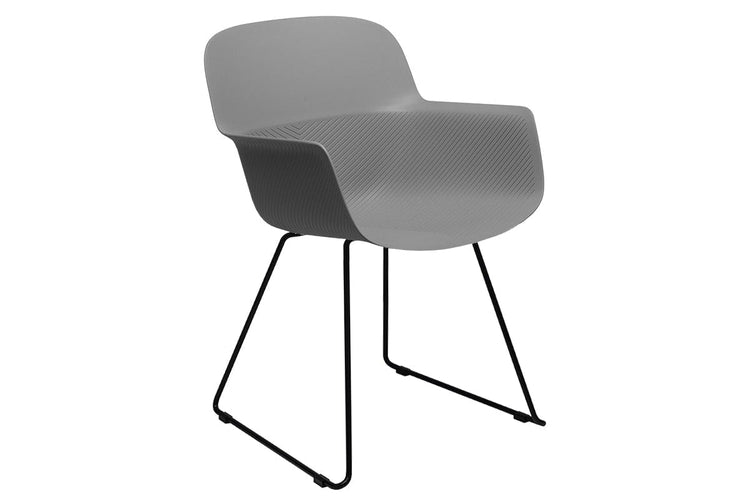 Tommy Tub Plastic Chair - Sled Base Jasonl black leg grey 