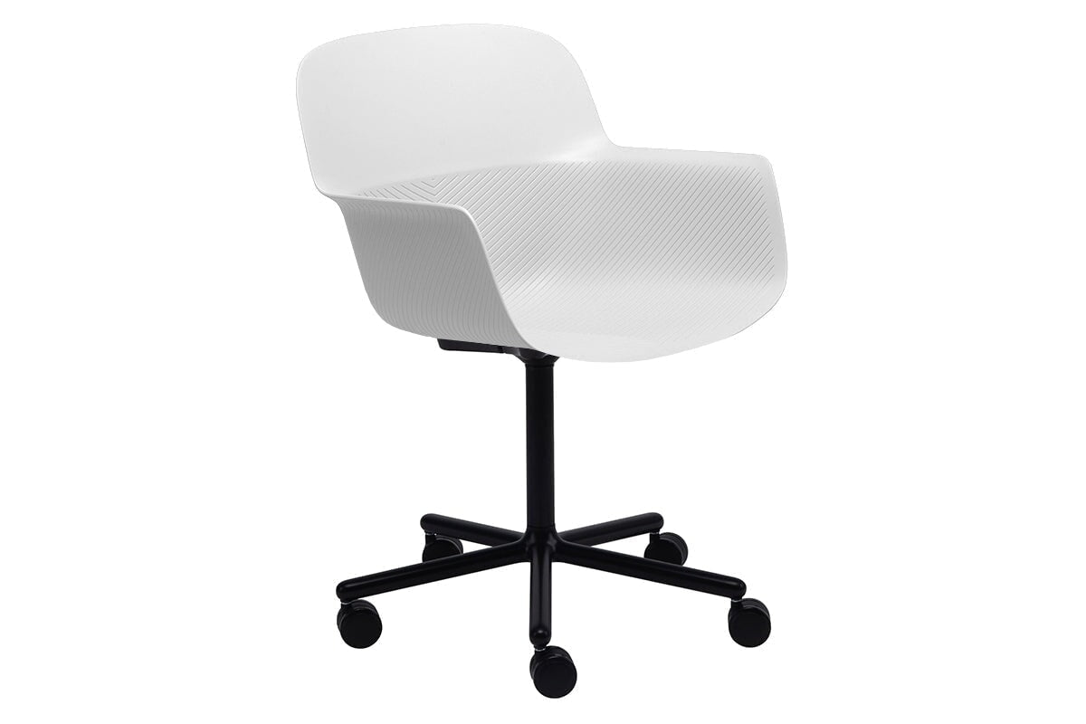 Tommy Tub Plastic Chair - Swivel Base Jasonl white 