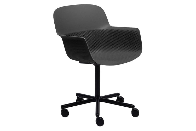 Tommy Tub Plastic Chair - Swivel Base Jasonl black 