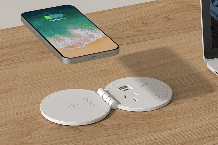 Trione Built In Power Hub - 1 x GPO and 1 x Usb A/C Outlets & Wireless Charging Jasonl 