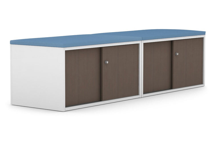 Uniform Low Sliding 4 Door Credenza - Top Cushion Jasonl wenge cosmo blue 