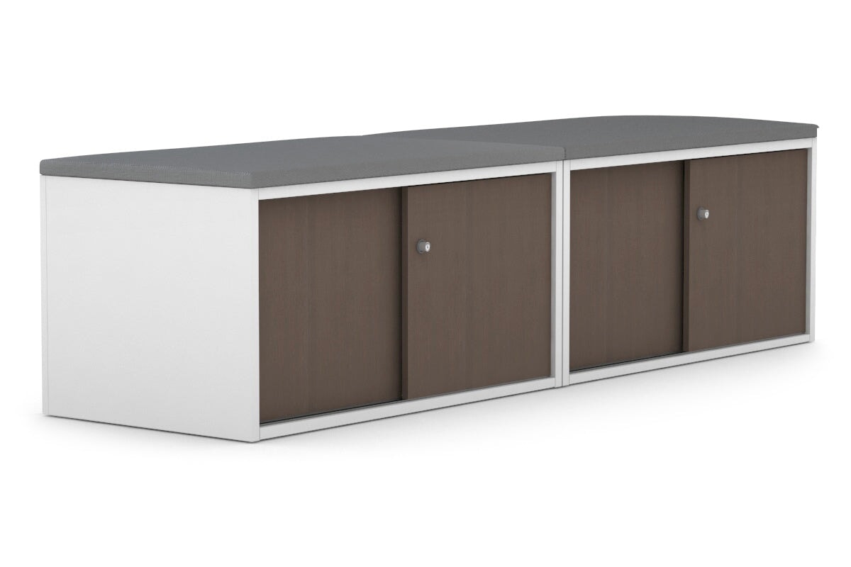 Uniform Low Sliding 4 Door Credenza - Top Cushion Jasonl wenge slate grey 