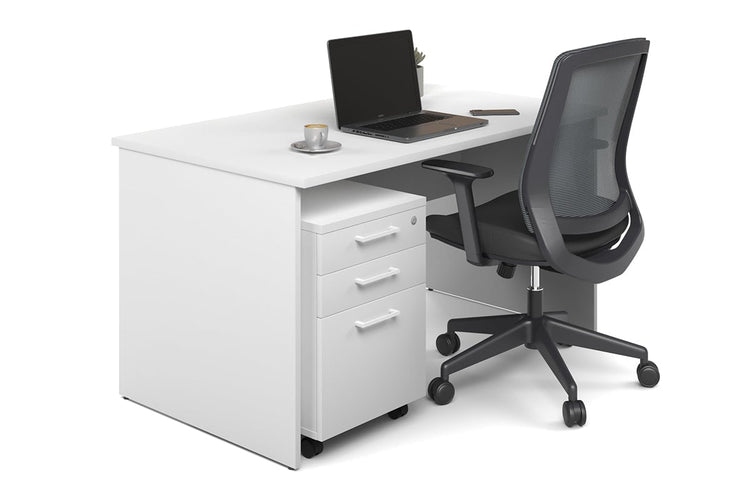 Uniform Panel Desk [1200W x 750H x 700D] Jasonl white black metal 