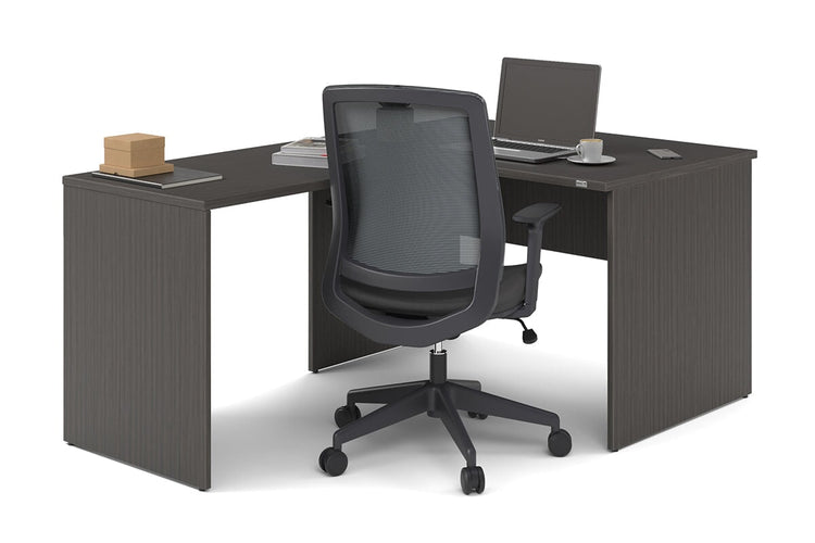 Uniform Panel Return Desk [1200L x 1600W] Jasonl dark oak none 