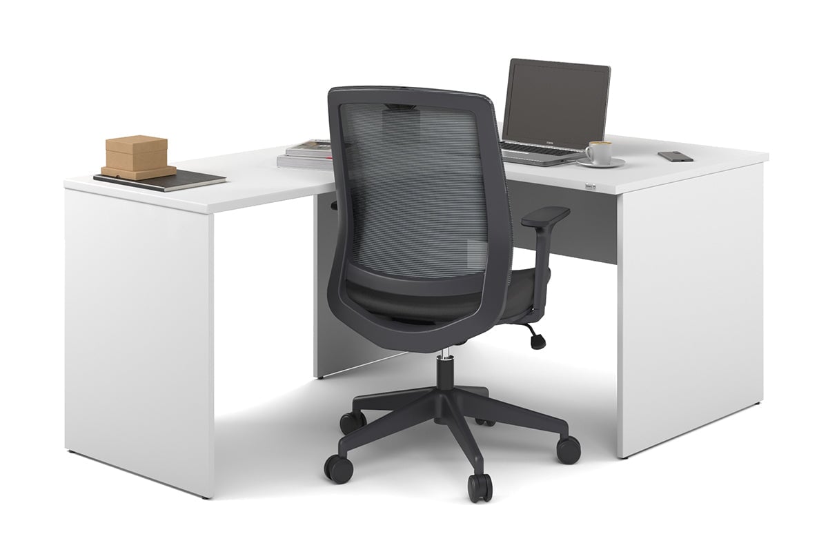 Uniform Panel Return Desk [1200L x 1600W] Jasonl white none 