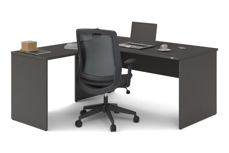 Uniform Panel Return Desk [1600L x 1600W] Jasonl dark oak none 