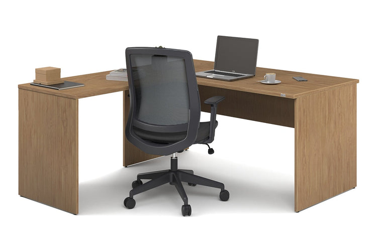 Uniform Panel Return Desk [1600L x 1600W] Jasonl salvage oak none 