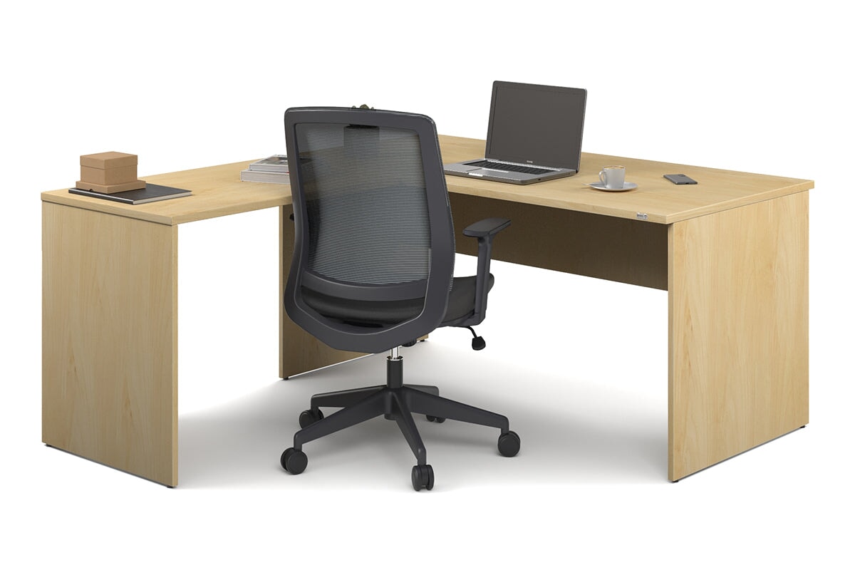 Uniform Panel Return Desk [1600L x 1600W] Jasonl maple none 