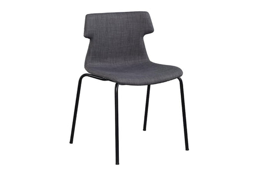 Wave Fabric Visitor Chair - 4 Leg Base Jasonl black grey 