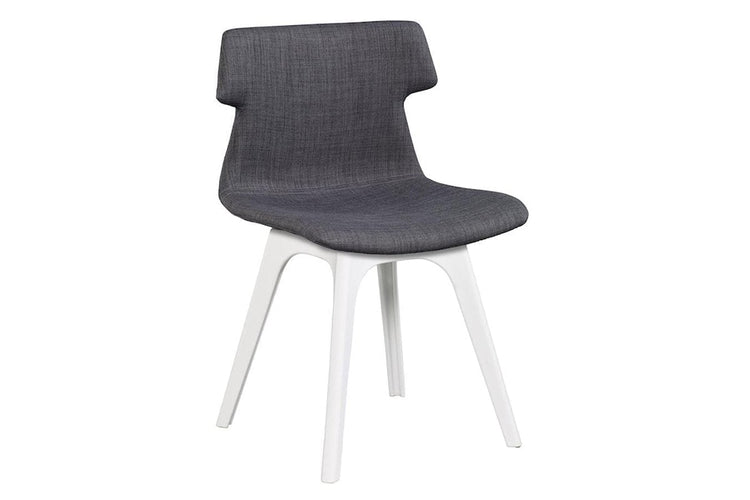 Wave Fabric Visitor Chair - Dart Base Jasonl white grey 