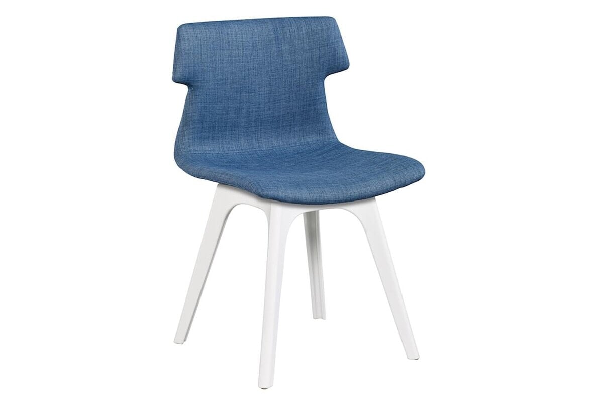 Wave Fabric Visitor Chair - Dart Base Jasonl white blue 