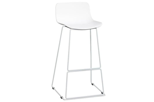 Wave Plastic Bar and Counter Stool Sled Base - 760mm Seat Height Jasonl white leg white 