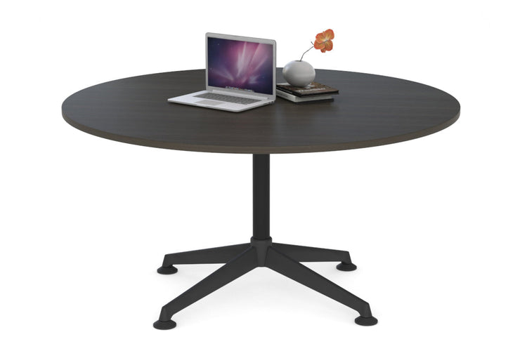 Blackjack Round Meeting Table [1200 mm] Jasonl black frame dark oak 