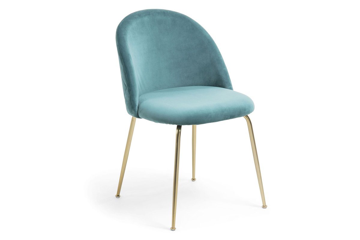 Como Mystere Luxury Dining or Breakout Chair - Gold Base Como teal 