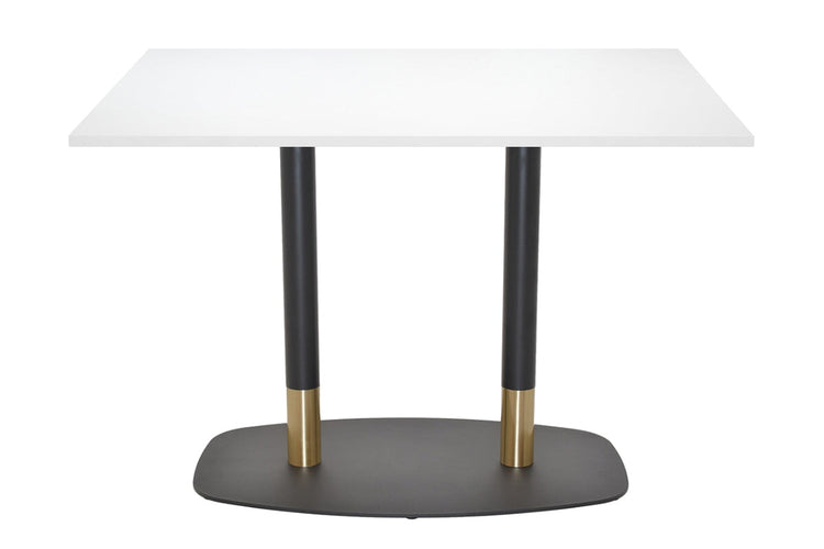 EZ Hospitality Givoli Cafe Table Black/ Brass - Black Arc Base [1200L x 700W] EZ Hospitality white 