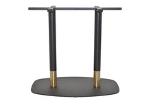  - EZ Hospitality Givoli Cafe Table Black/ Brass - Black Arc Base [1200L x 700W] - 1