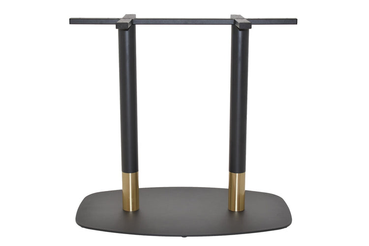 EZ Hospitality Givoli Cafe Table Black/ Brass - Black Arc Base [1200L x 700W] EZ Hospitality none 