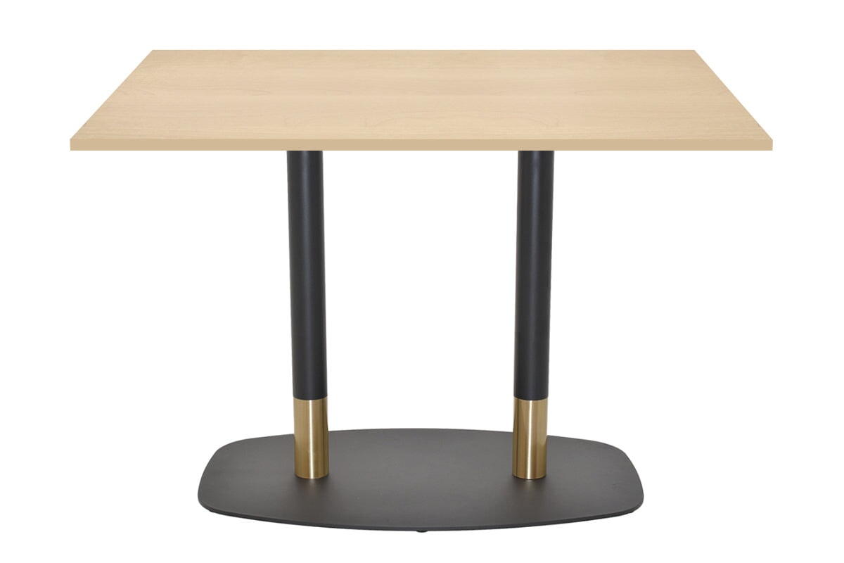 EZ Hospitality Givoli Cafe Table Black/ Brass - Black Arc Base [1200L x 800W] EZ Hospitality maple 