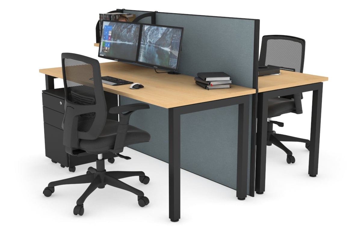 Horizon Quadro 2 Person Bench Square Legs Office Workstation [1200L x ...