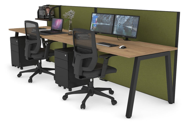 Horizon Quadro 2 Person Run A Leg Office Workstations [1600L x 800W with Cable Scallop] Jasonl black leg salvage oak green moss (1200H x 3200W)