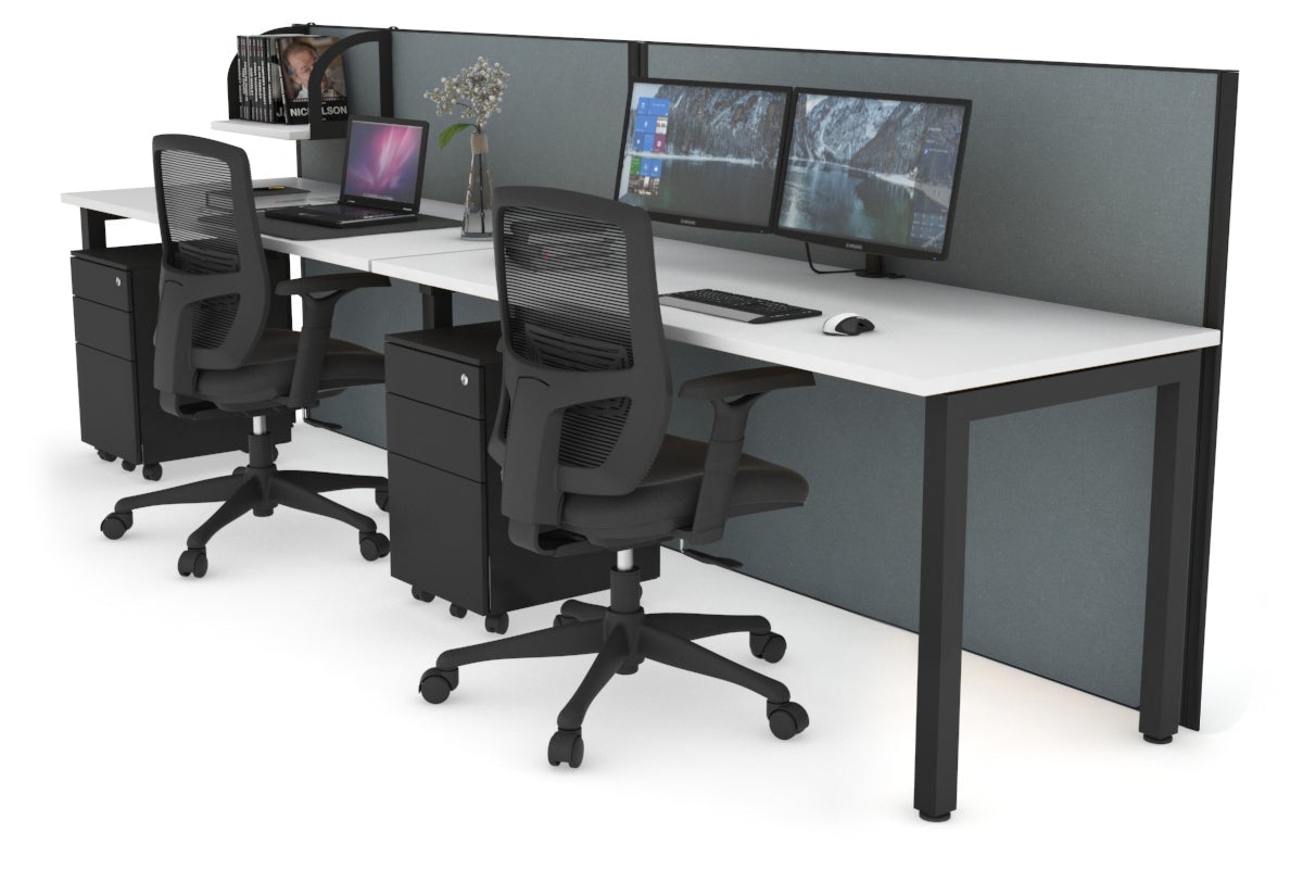 Horizon Quadro 2 Person Run Square Leg Office Workstations [1800L x 70 ...