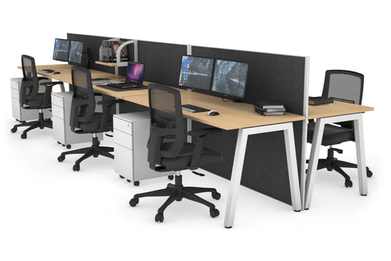 Horizon Quadro 6 Person Bench A Leg Office Workstations [1200L x 700W ...