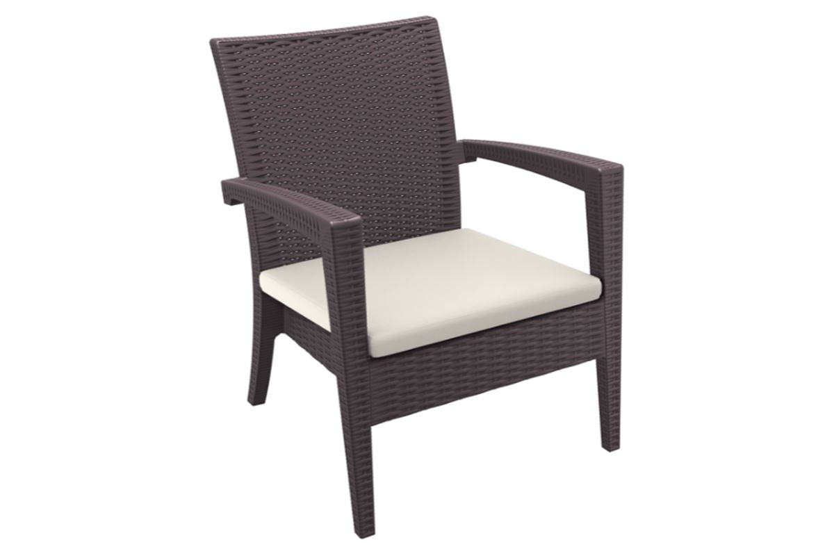 Hospitality Plus Tequila Lounge Chair - Stackable Outdoor Cafe Armchai ...