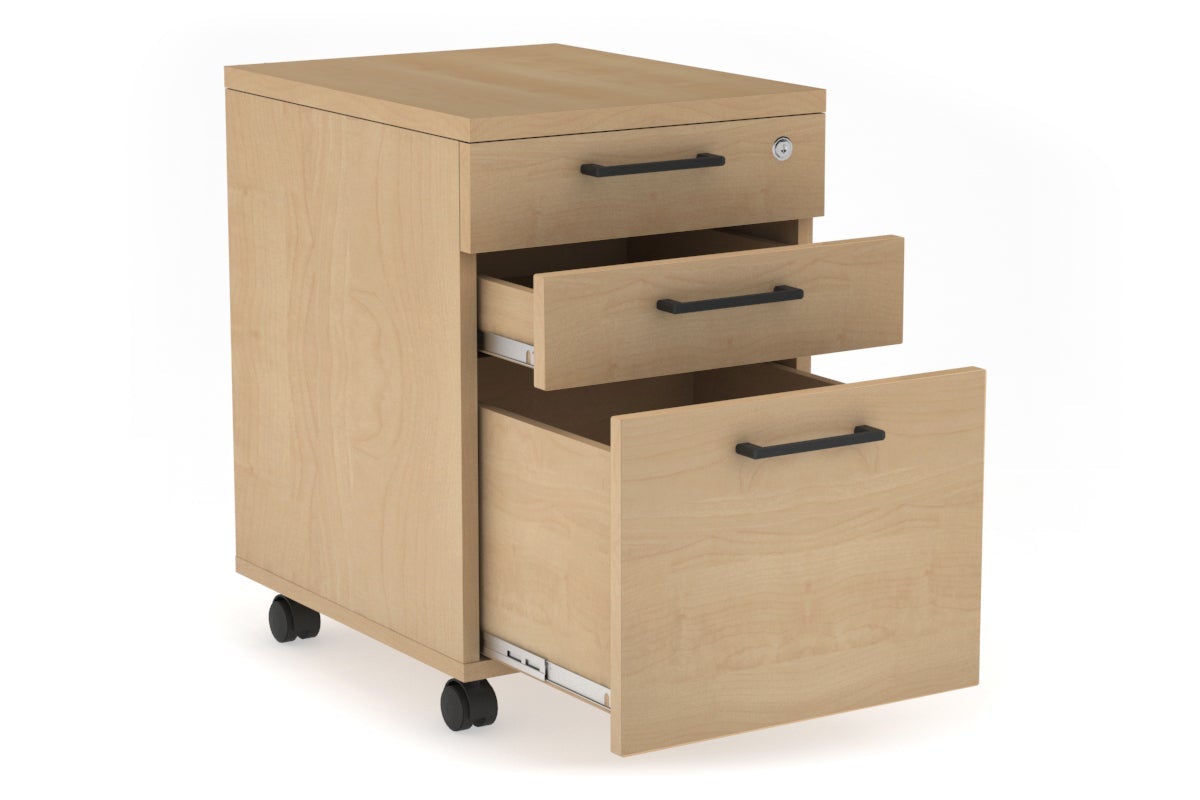 Mobile Pedestal with Lockable Filing Drawers Laminate - White - Premium ...