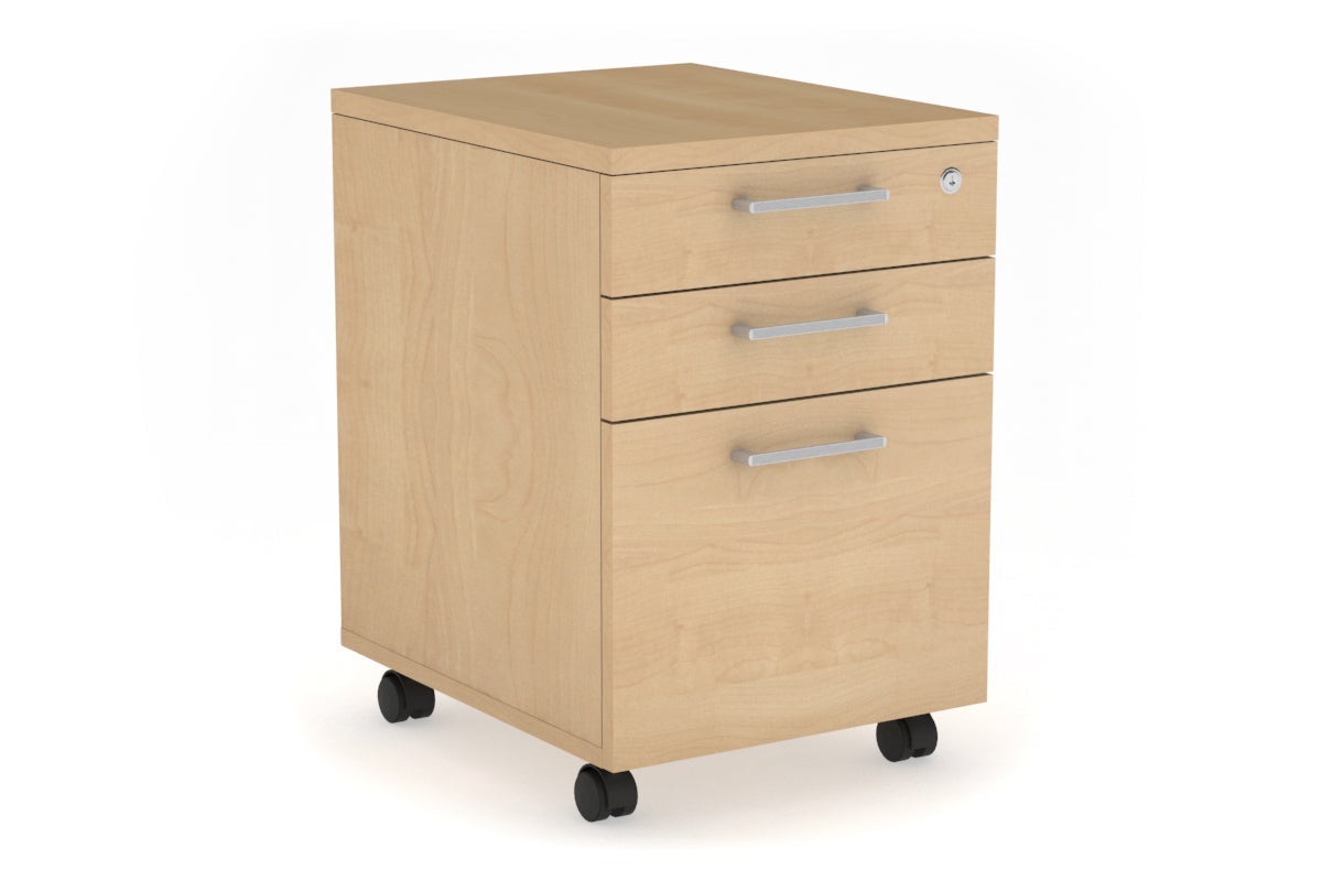 Mobile Pedestal with Lockable Filing Drawers Laminate - White - Premium ...