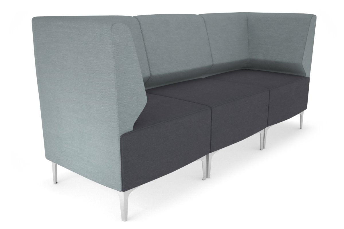 Mondo 3 Seater Corner Lounge - black,light grey | JasonL Office ...