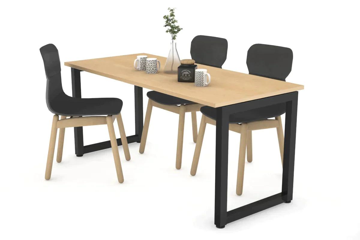 Quadro Loop Legs Table [1200L x 700W] Jasonl black leg maple 