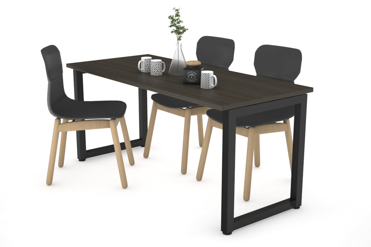 Quadro Loop Legs Table [1200L x 800W] Jasonl black leg dark oak 