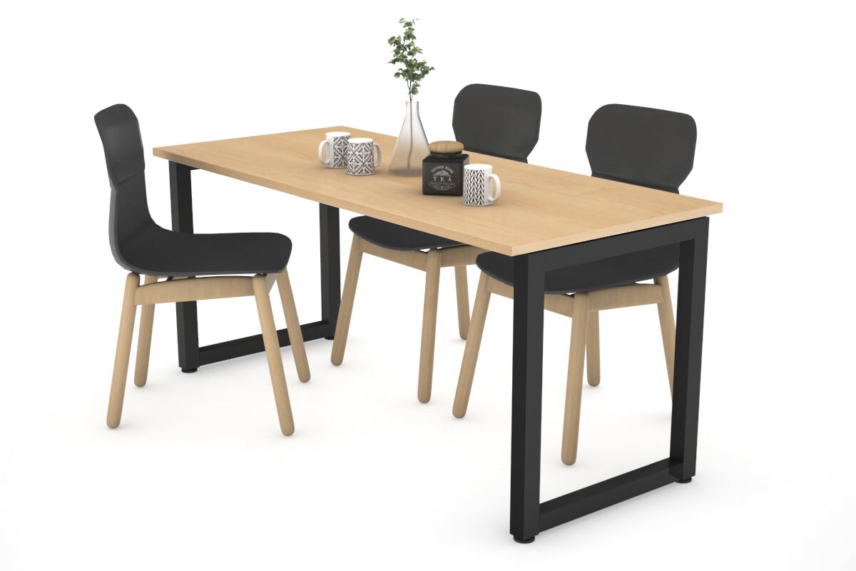 Quadro Loop Legs Table [1200L x 800W] Jasonl black leg maple 