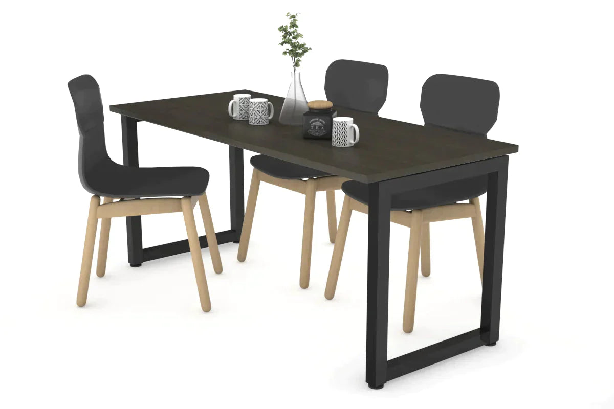 Quadro Loop Legs Table [1400L x 700W] Jasonl black leg dark oak 