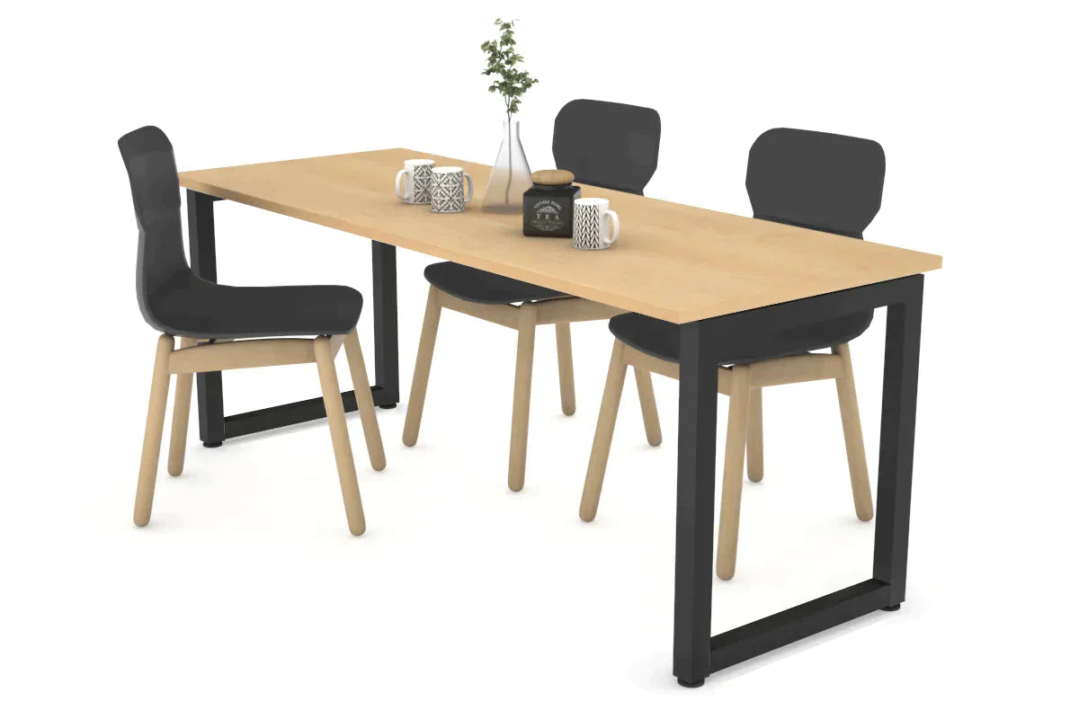 Quadro Loop Legs Table [1600L x 700W] Jasonl black leg maple 